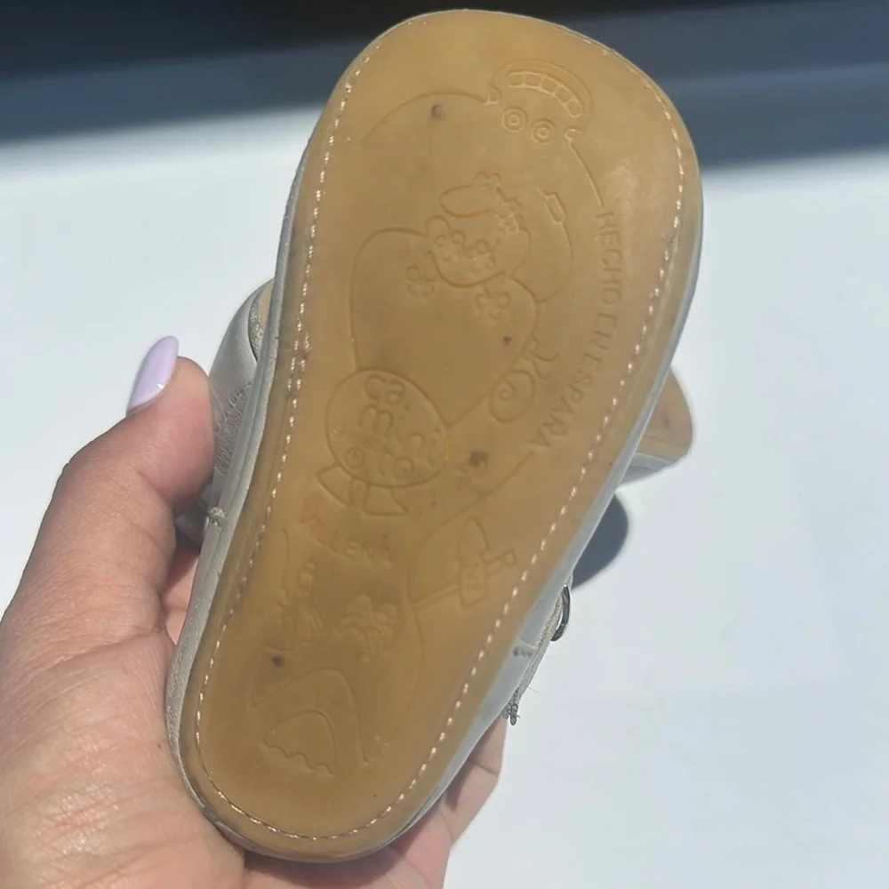 Gray Kids Mary Jane Shoes